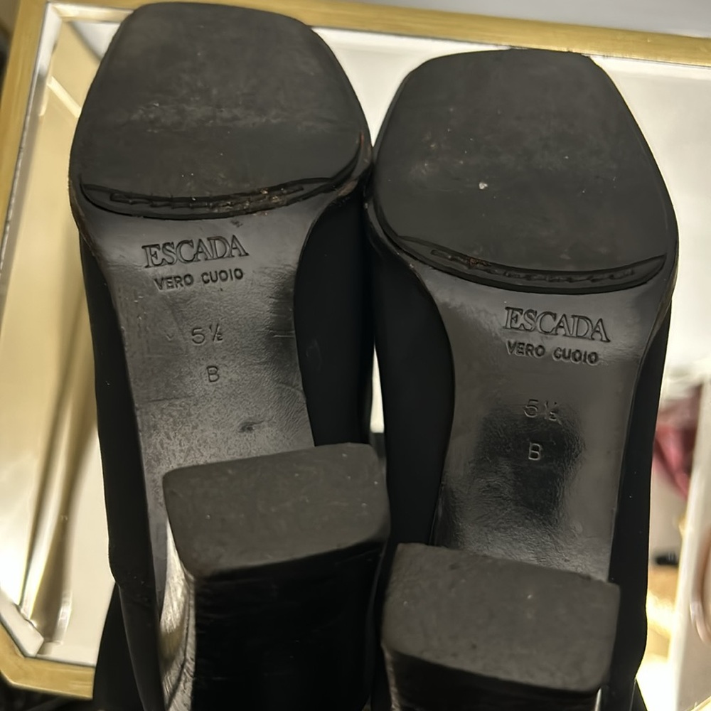 Escada Black Knee length nylon boots! - Picture 3 of 5